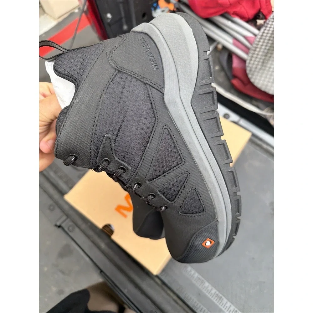 New Merrell Mens Size 6.5 Fullbench Speed Mid CF Black Work & Safety Boots  EH